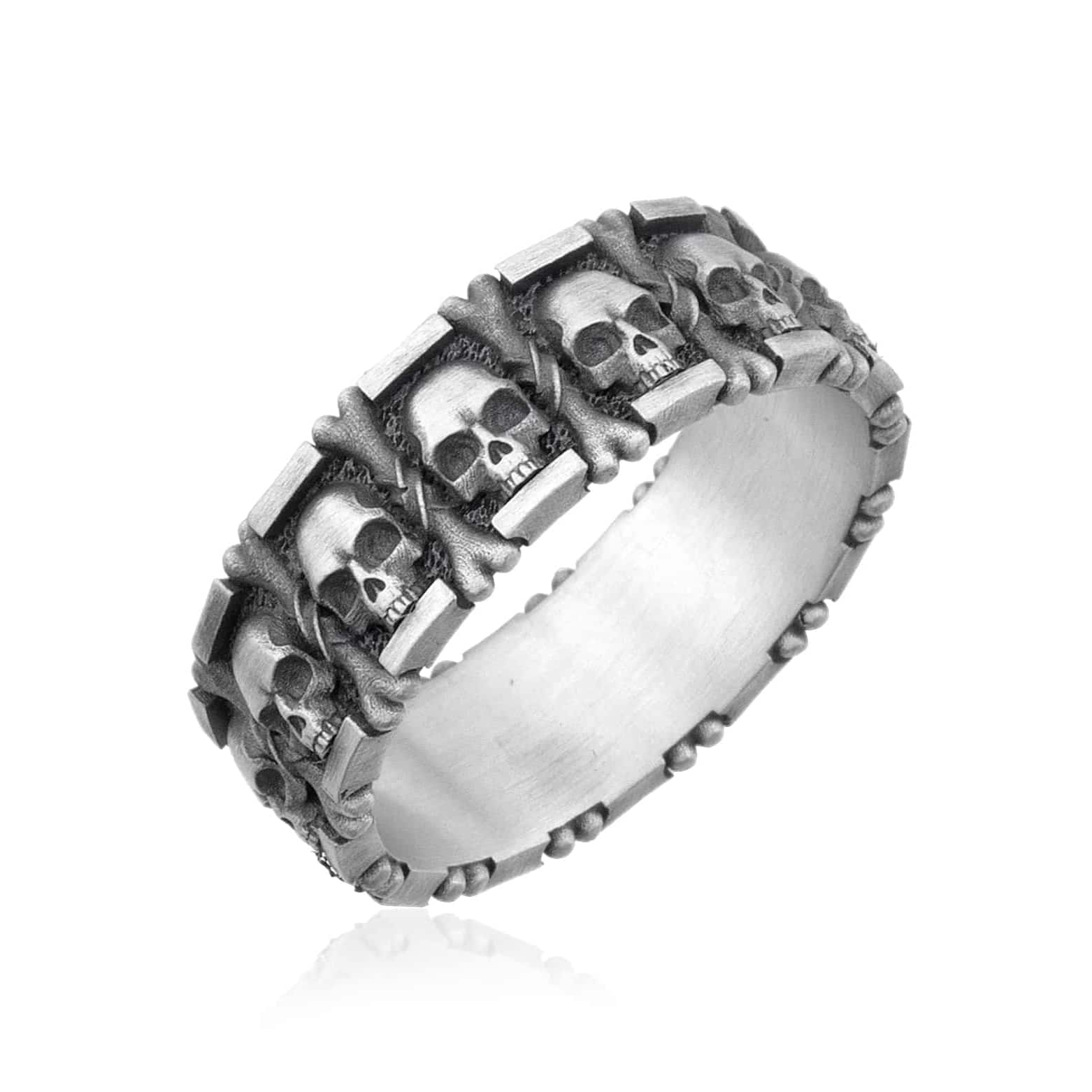 Skull and Bone Band Ring