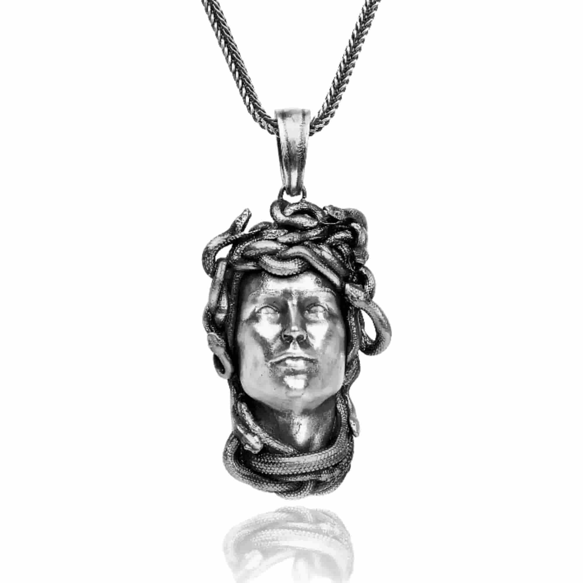 Gorgon Medusa Head Necklace