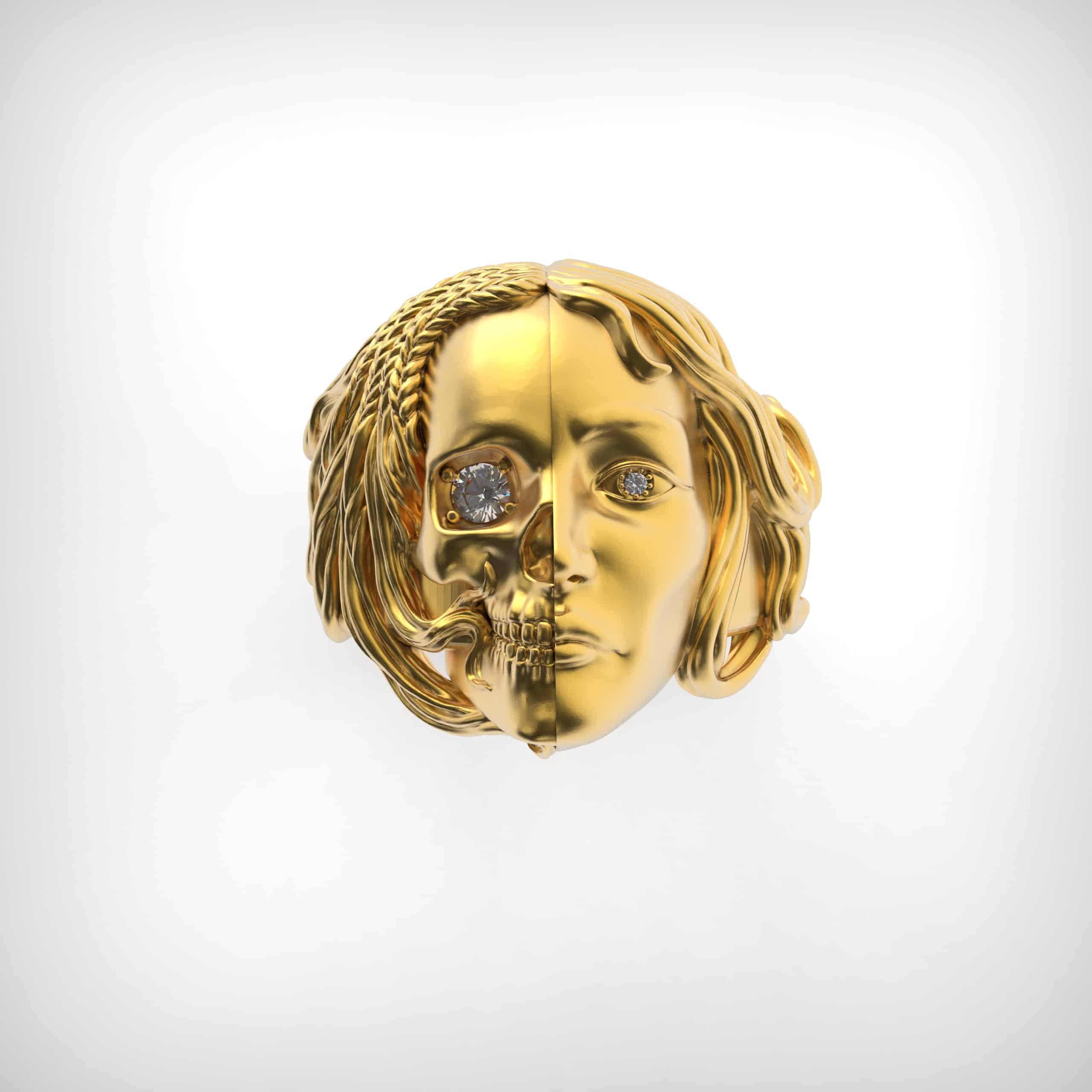 Life and Death Mask Ring