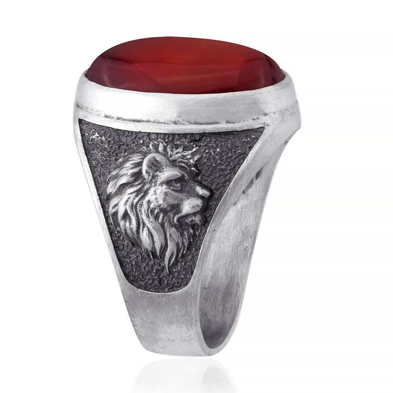 Lion Carnelian Gemstone Ring