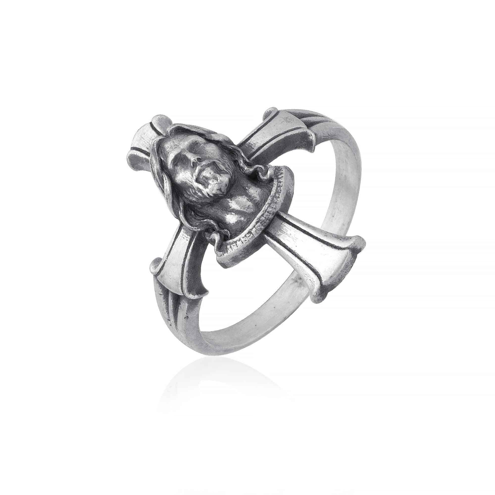 Jesus Cross Thin Ring