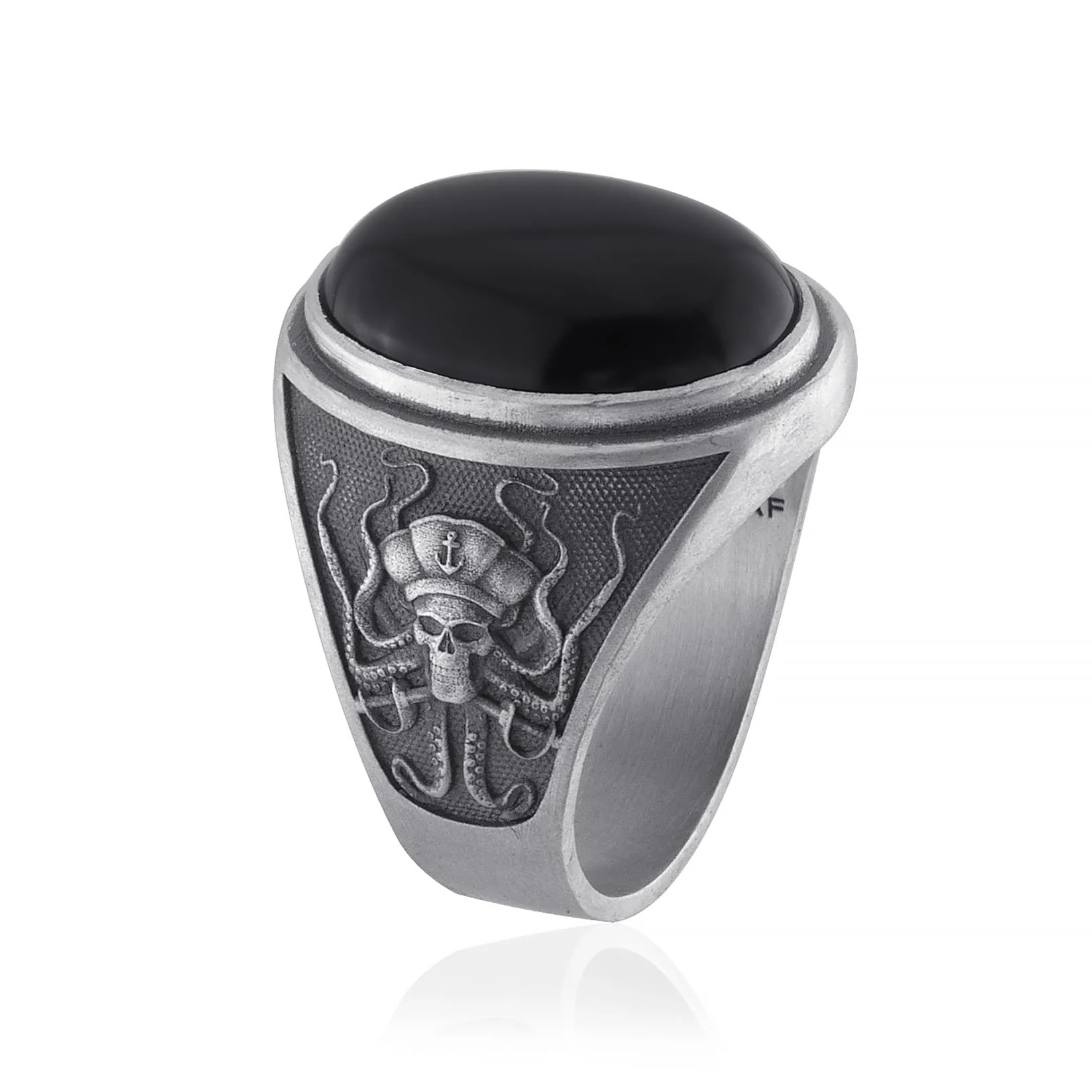 Pirate Octopus Onyx Ring