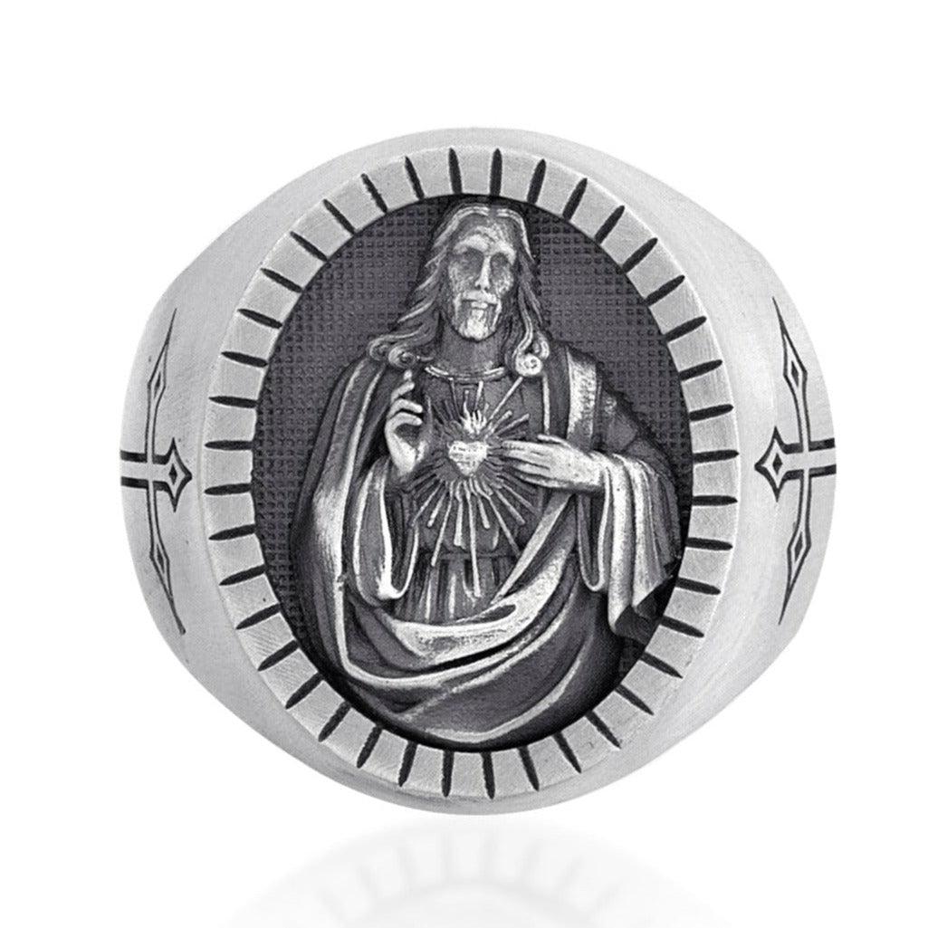 Sacred Heart Of Jesus Signet Ring