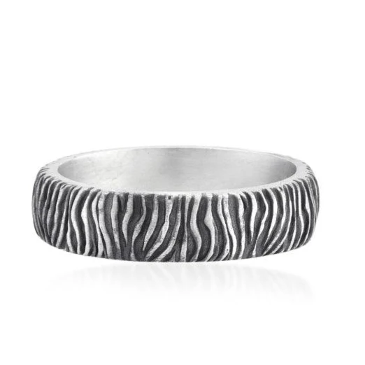 Zebra Lines Band Ring