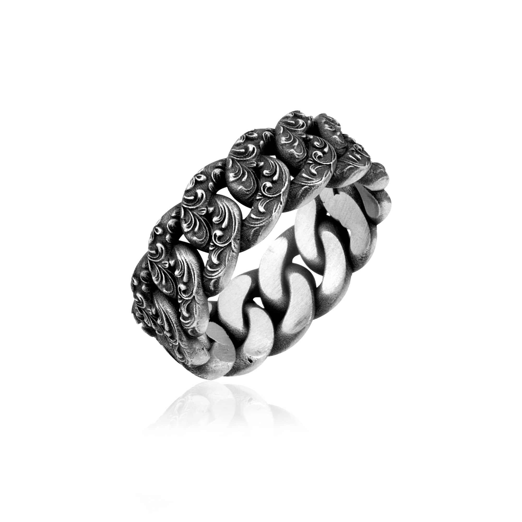 Ornamental Chain Band Ring