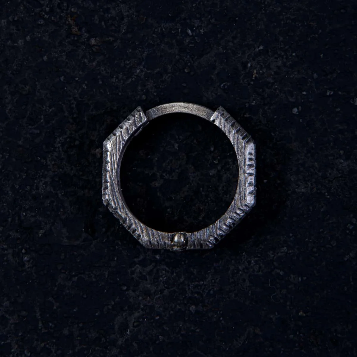 Ironclad Texture Hoop Earring