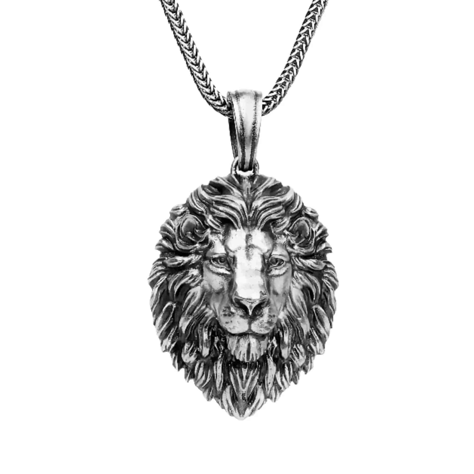 Wild Lion Head Necklace