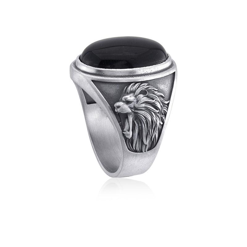 Lion Roar Onyx Ring