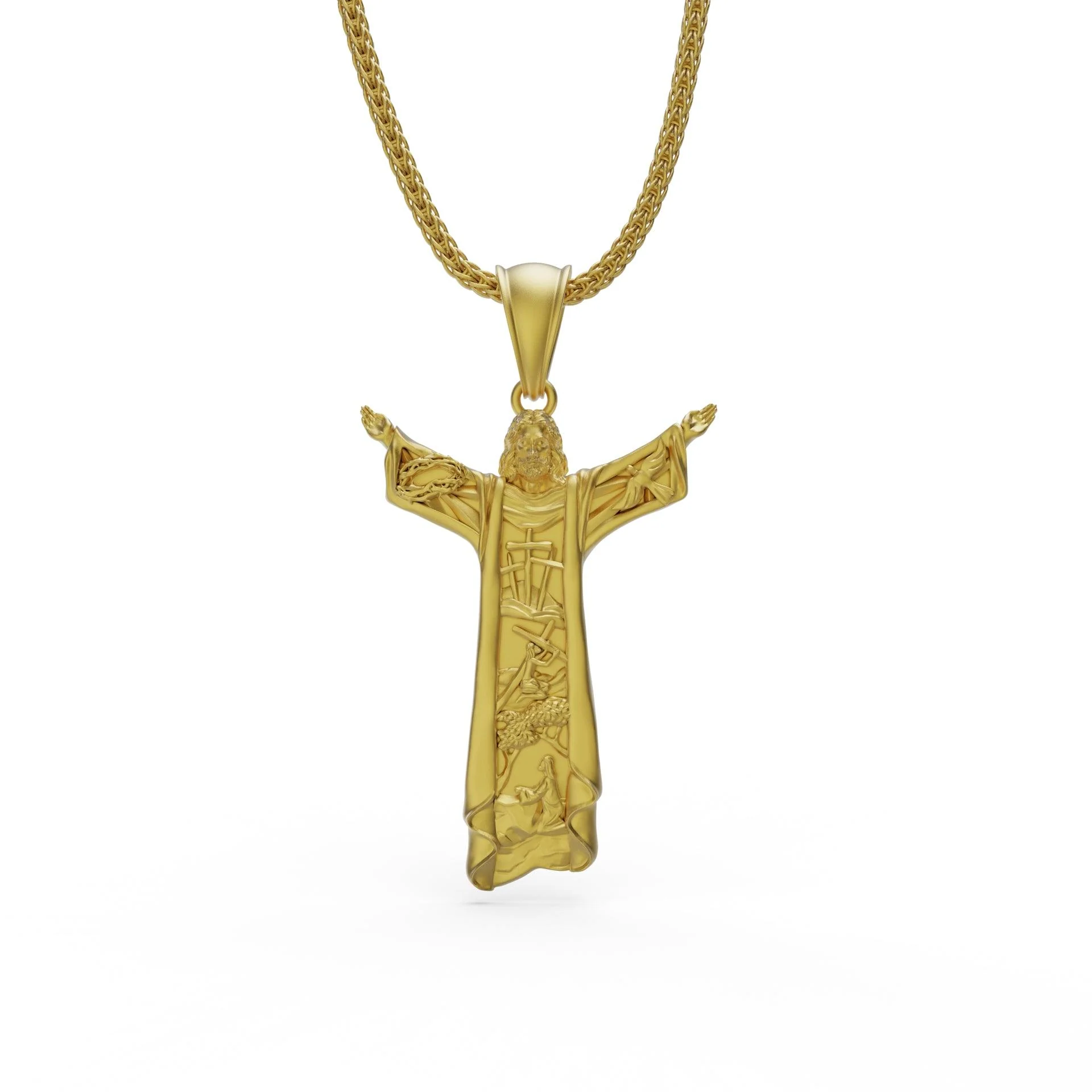 Jesus Christ Savior Cross Necklace