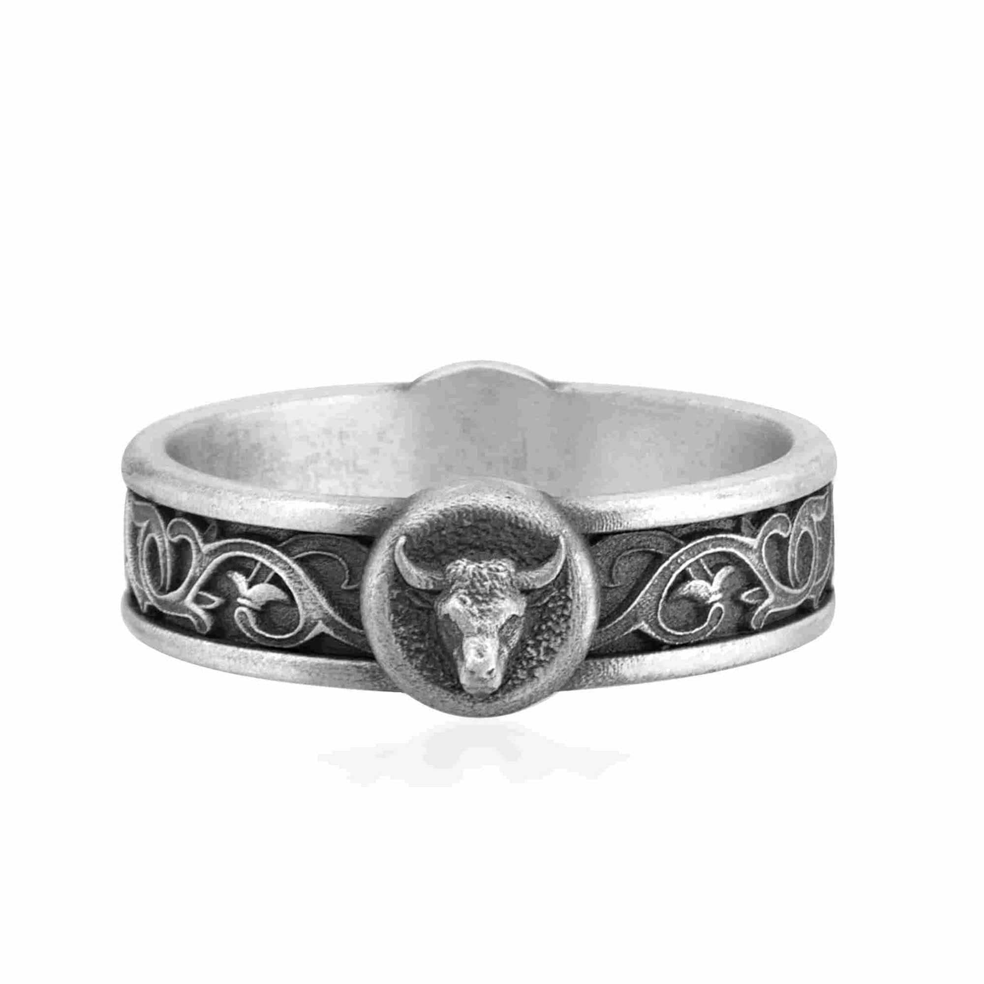 Taurus Bull Band Ring