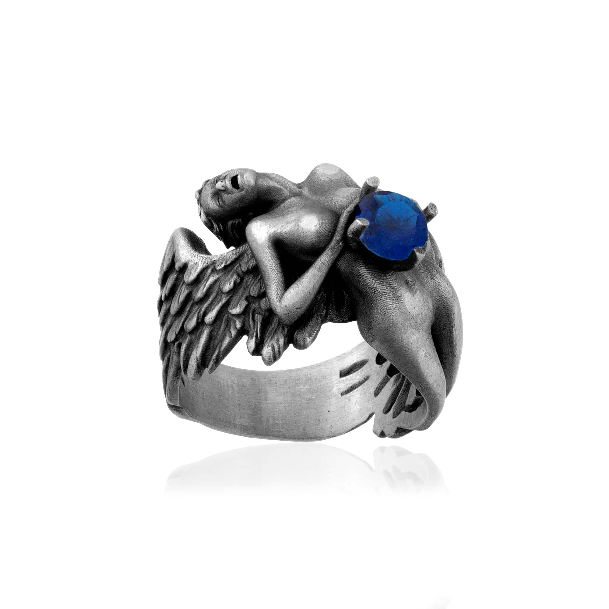 Fallen Angel Blue Stone Ring