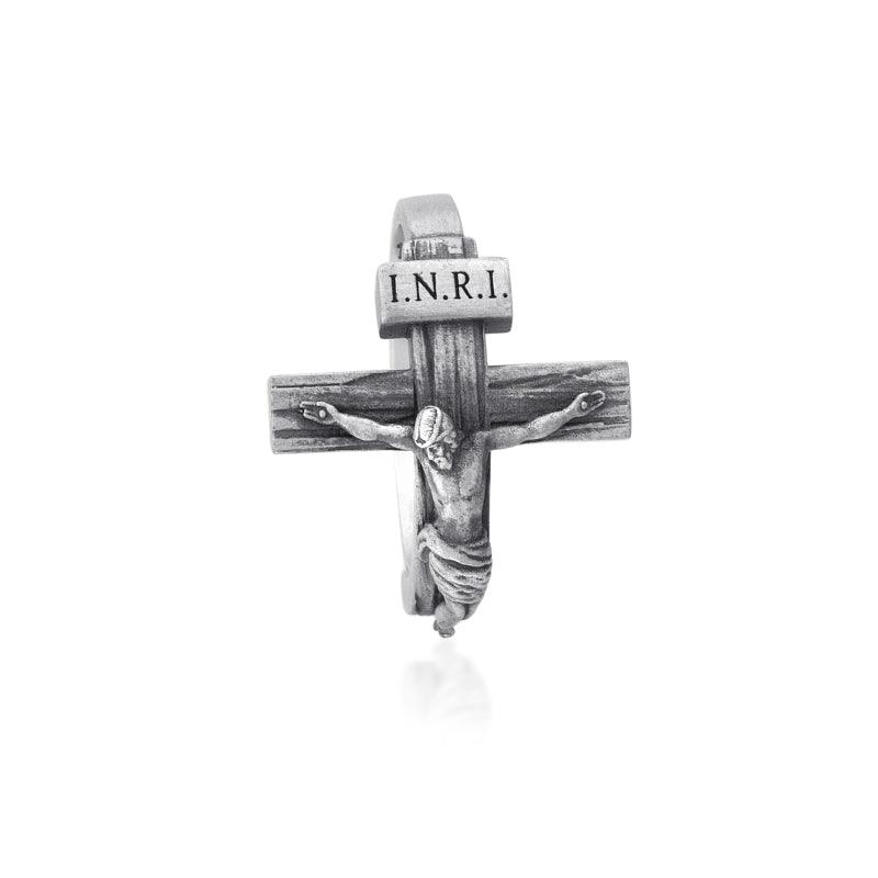 Jesus Cross Thin Ring