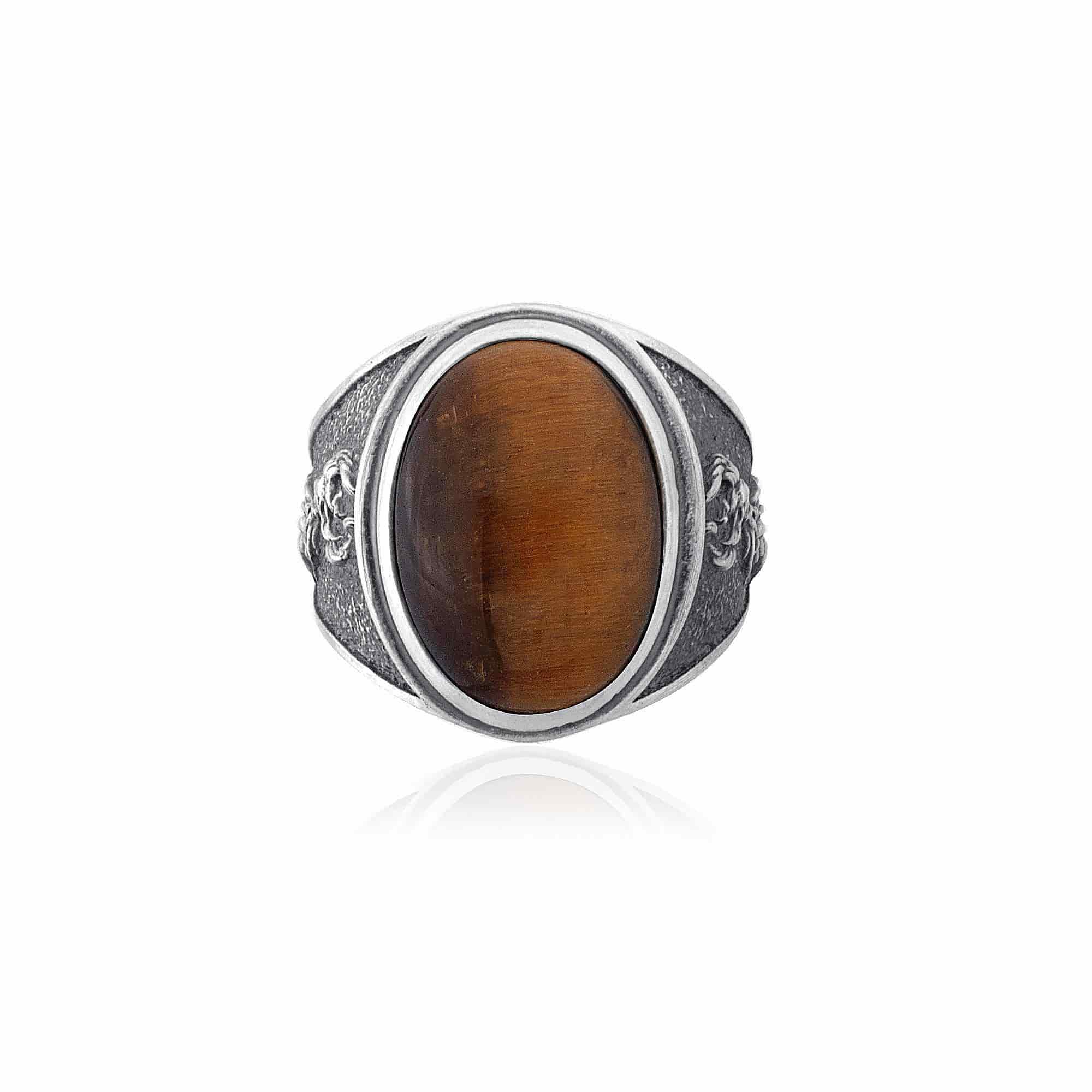 Phoenix Tiger Eye Gemstone Ring