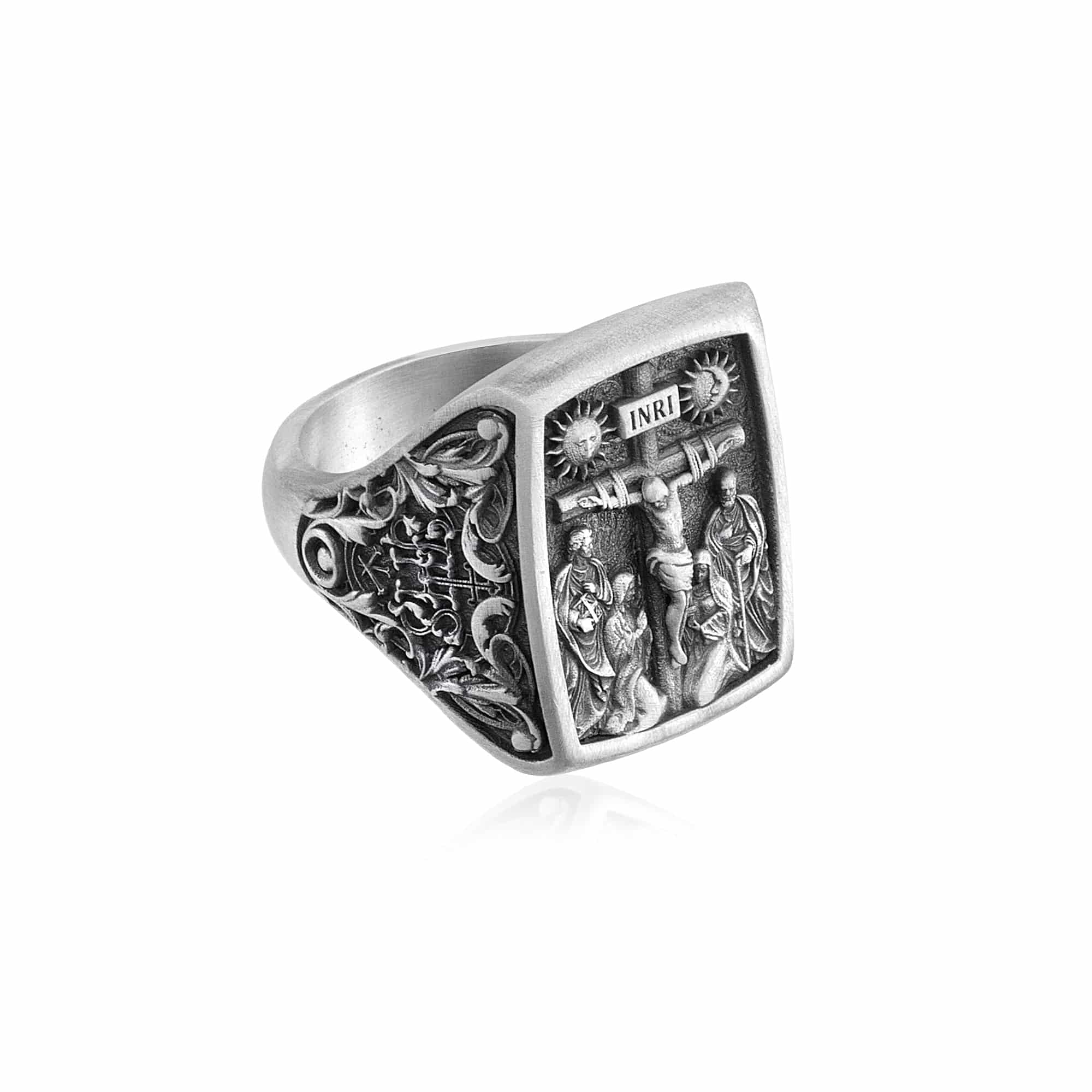 Jesus Crucifixion Signet Ring