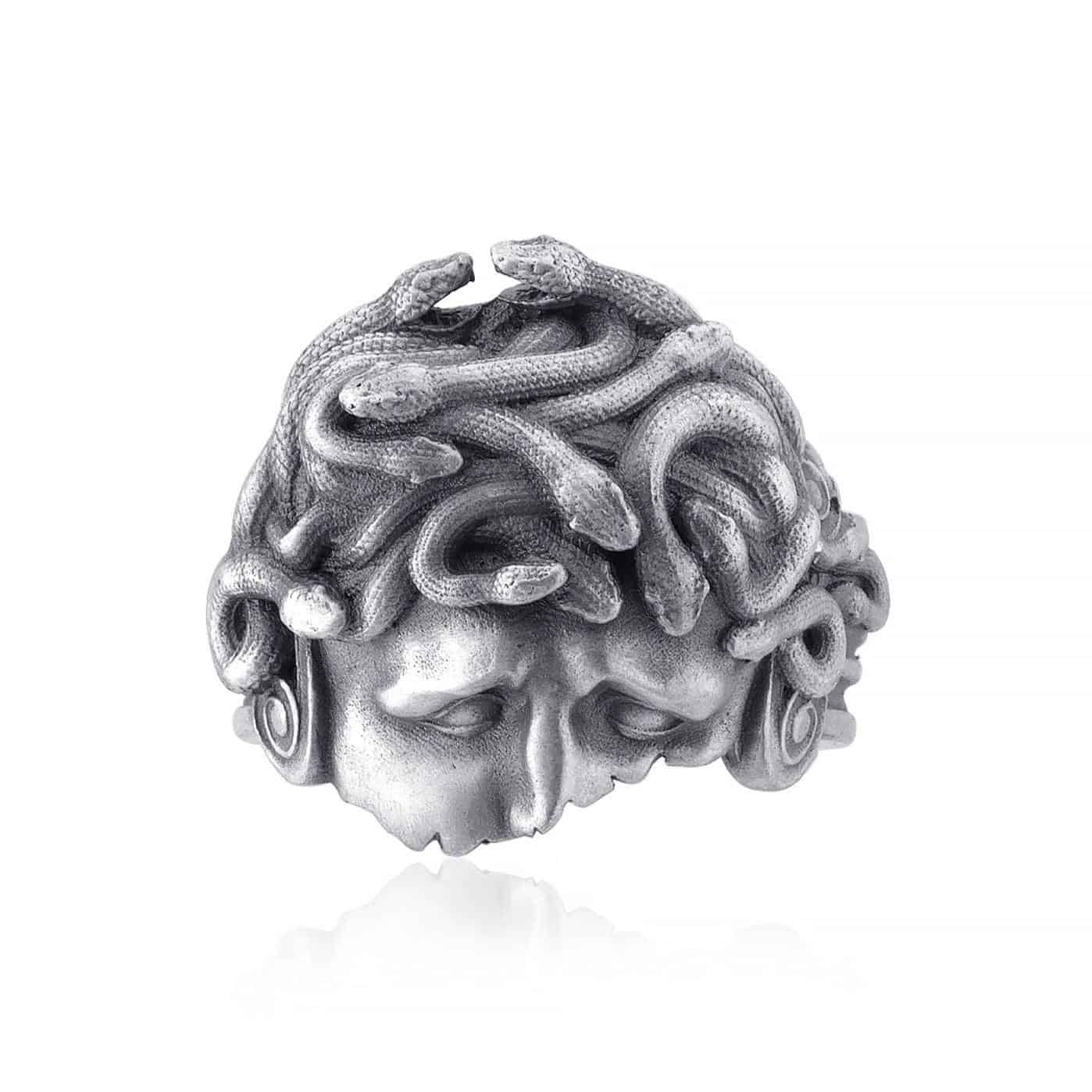 Wounded Medusa Greek Ring