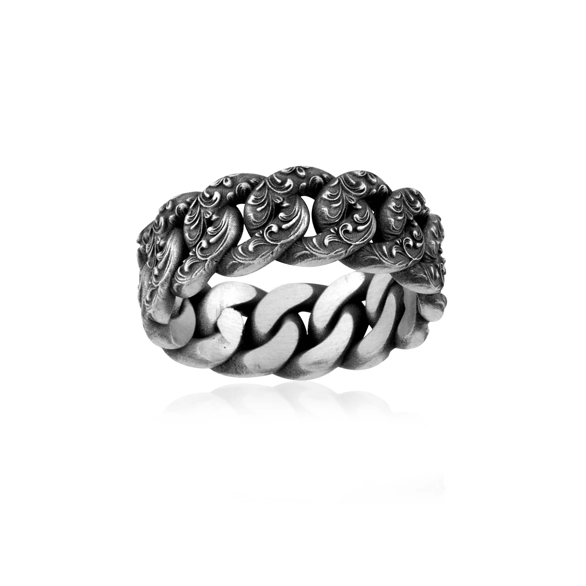 Ornamental Chain Band Ring