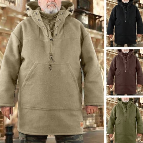 Mens Polyester Heavy Coat-48% OFF