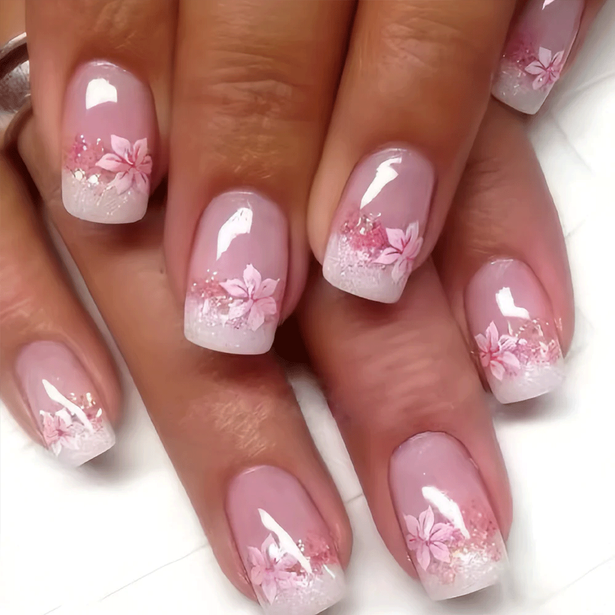 15 Sizes-30 Pcs Acrylic Press On Nails W709| 【SPECIAL BONUS】FREE Professional Adhesive Tabs Included