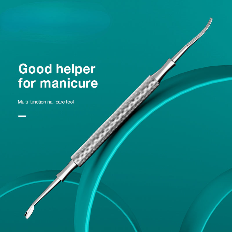Multi-Function Nail Care Tools Cuticle Pusher Nail Dirt Cleaner Double Headed Design Pry Up Nails Cuticle Trimmer| 【SPECIAL BONUS】FREE Professional Adhesive Tabs Included