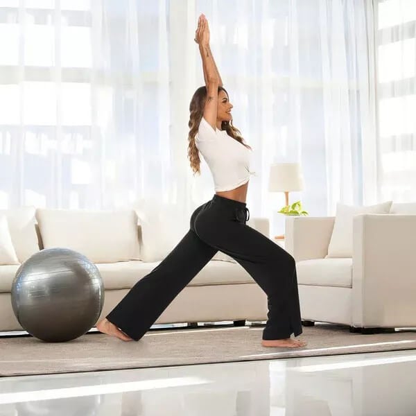 Buy Two For Free shippingWomens Wide Leg Casual Loose Yoga Sweatpants