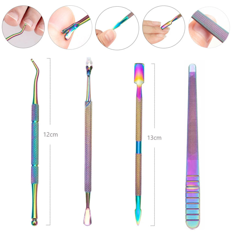 Manicure Tool Kit-2(4 pcs)| 【SPECIAL BONUS】FREE Professional Adhesive Tabs Included