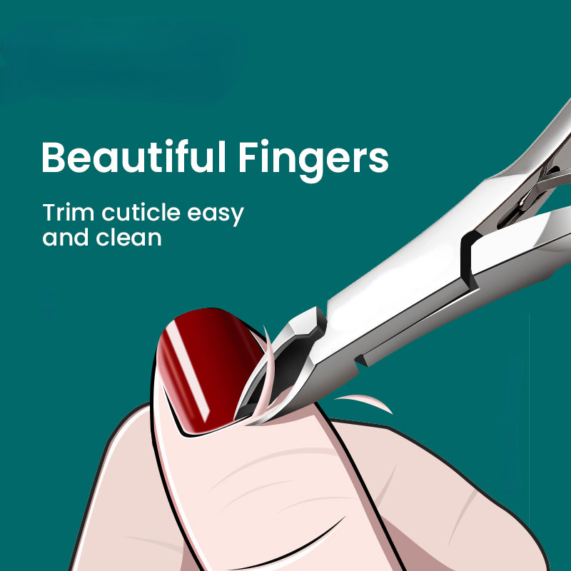 Cuticle Nippers Nail Manicure Cuticle Scissors Clippers Trimmer Dead Skin Remover Pedicure Stainless Steel Cutters Tool| 【SPECIAL BONUS】FREE Professional Adhesive Tabs Included
