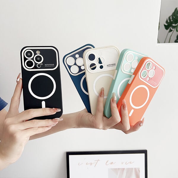 Large window 2-in-1 magnetic case for iphone