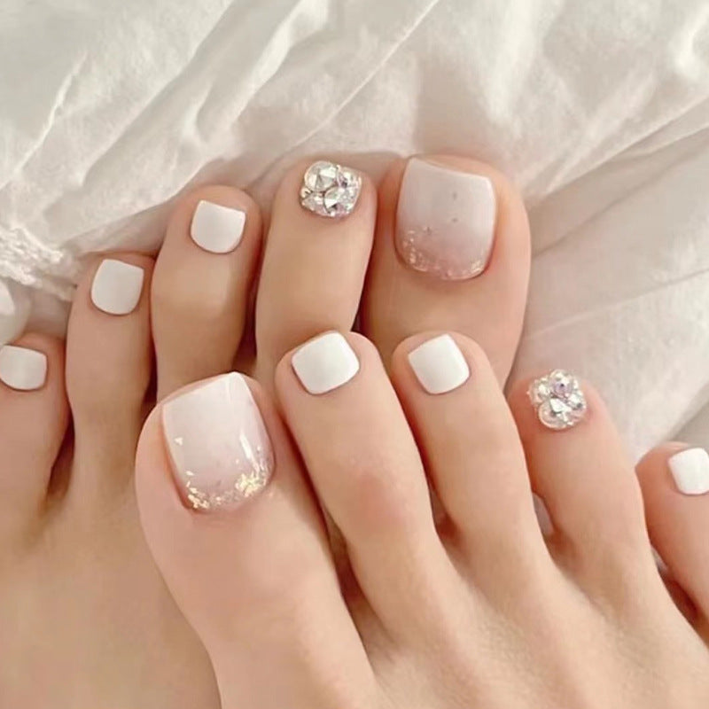 Press On Toe nails Set 24pcs/set JP2432| 【SPECIAL BONUS】FREE Professional Adhesive Tabs Included