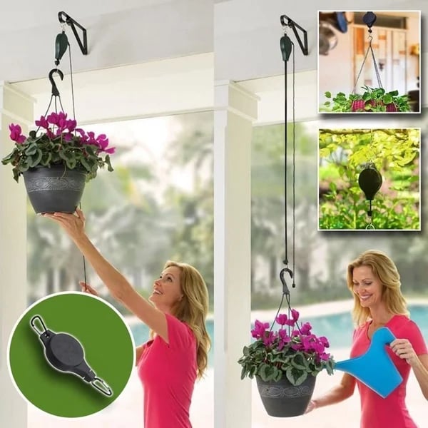 Plant Pulley Set For Garden Baskets Pots Birds Feeder
