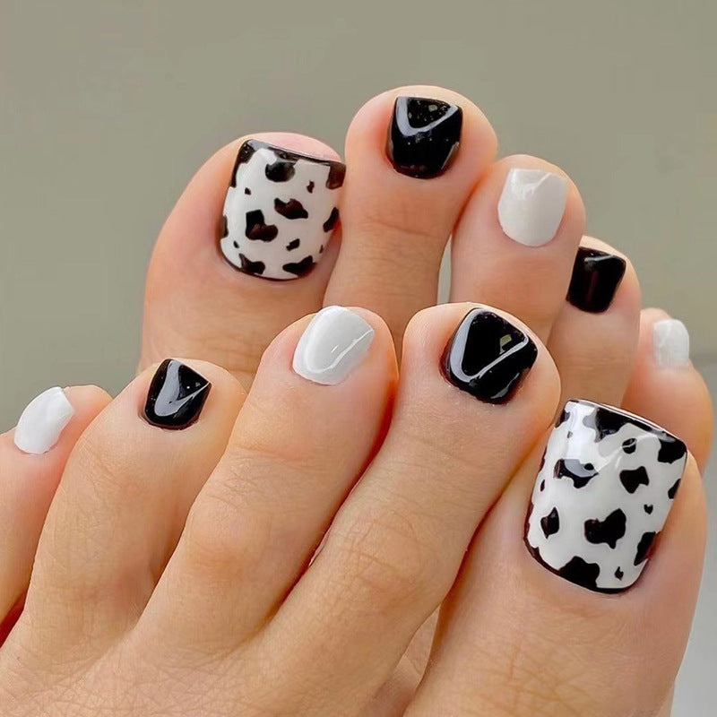 Press On Toe nails Set 24pcs/set JP1625| 【SPECIAL BONUS】FREE Professional Adhesive Tabs Included