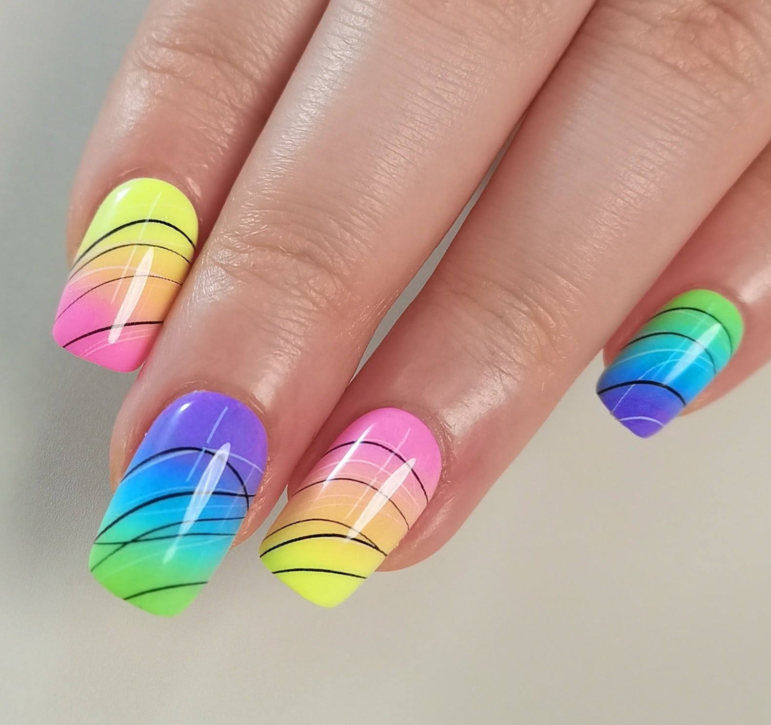 Gel Press On Nails 16 Sizes-32 Pcs Kit X004J6Y2KB| 【SPECIAL BONUS】FREE Professional Adhesive Tabs Included