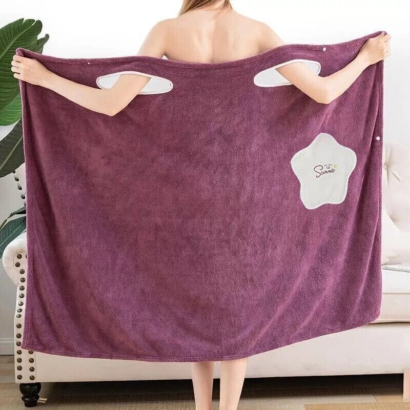(Early Mother's Day Sale)Quick Dry Absorb Water Wearable Bathrobes(BUY 2 GET FREE SHIPPING)