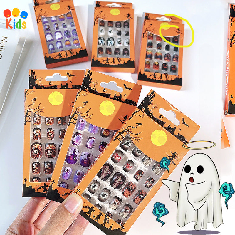 Mini press on Nails for kids 24Pcs-12Size| 【SPECIAL BONUS】FREE Professional Adhesive Tabs Included