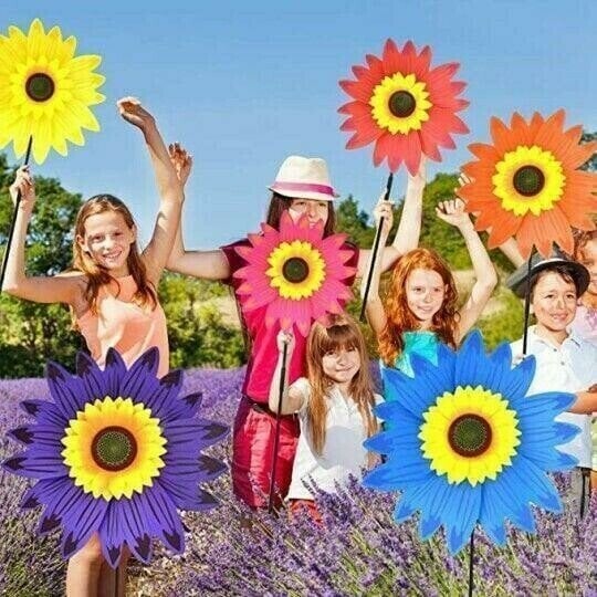 Super Big Sales-Sunflower windmill-for Decoration Outside Yard Garden Lawn