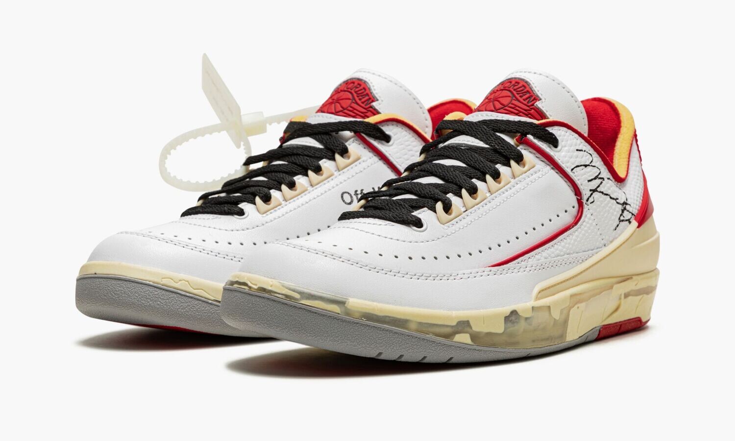 Air Jordan 2 Low White Varsity Red Black