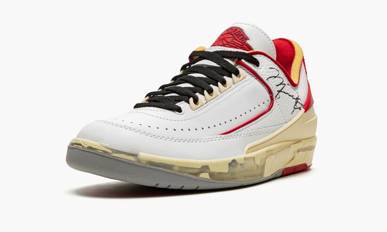 Air Jordan 2 Low White Varsity Red Black