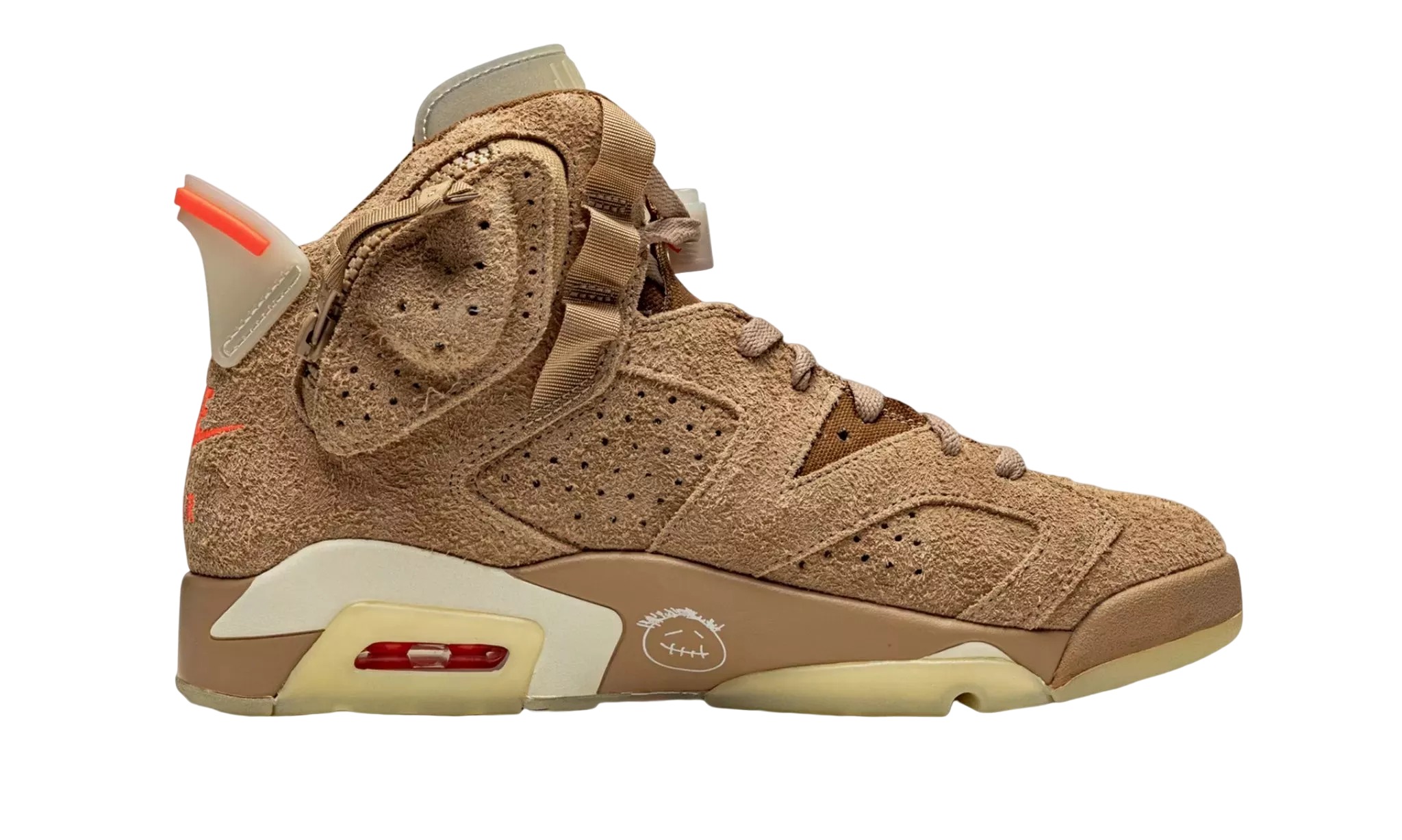 JORDAN 6 RETRO TRAVIS SCOTT BRITISH KHAKI SNEAKERS