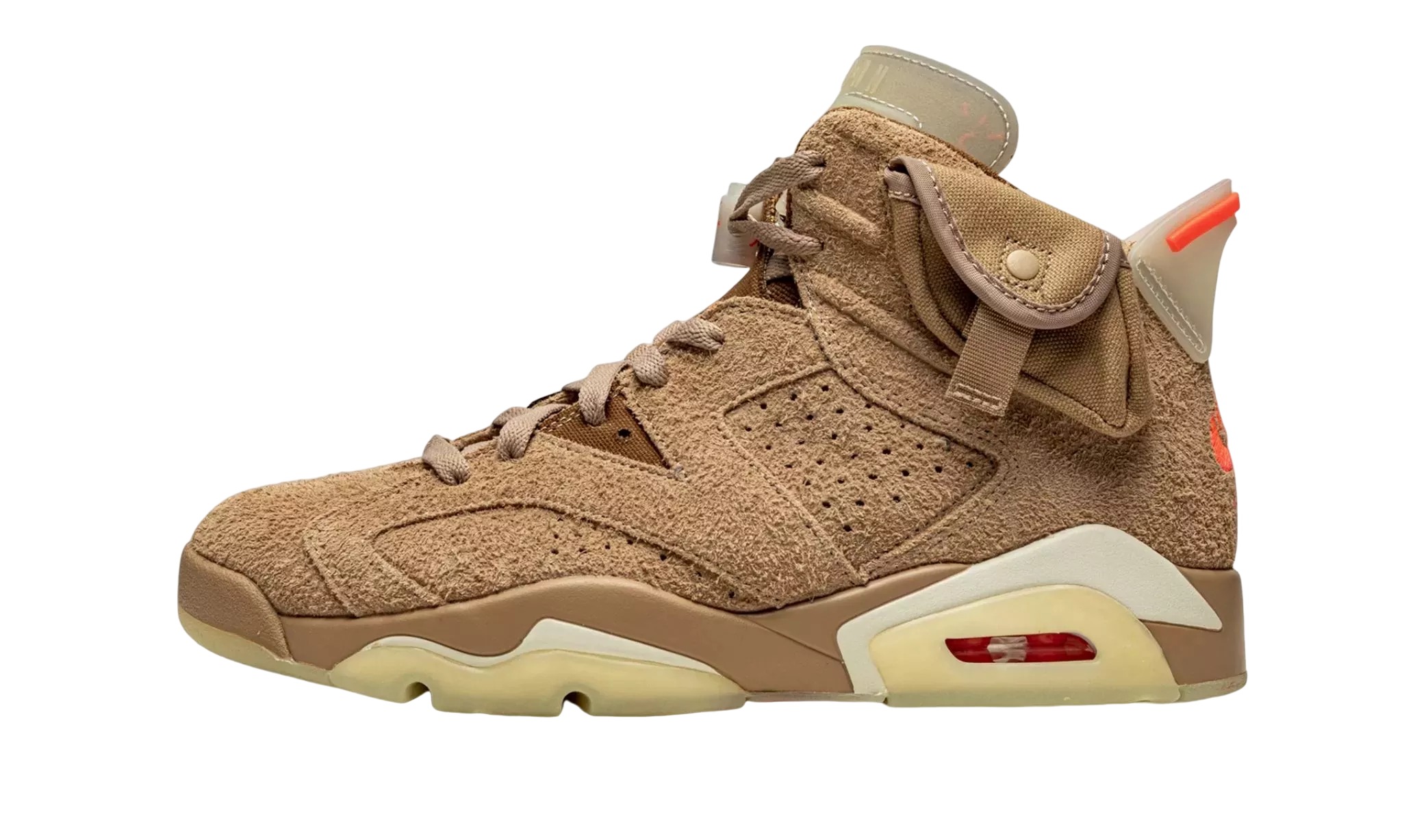JORDAN 6 RETRO TRAVIS SCOTT BRITISH KHAKI SNEAKERS