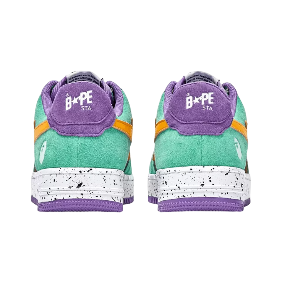 Bape Sta Teal Brown Yellow Suede