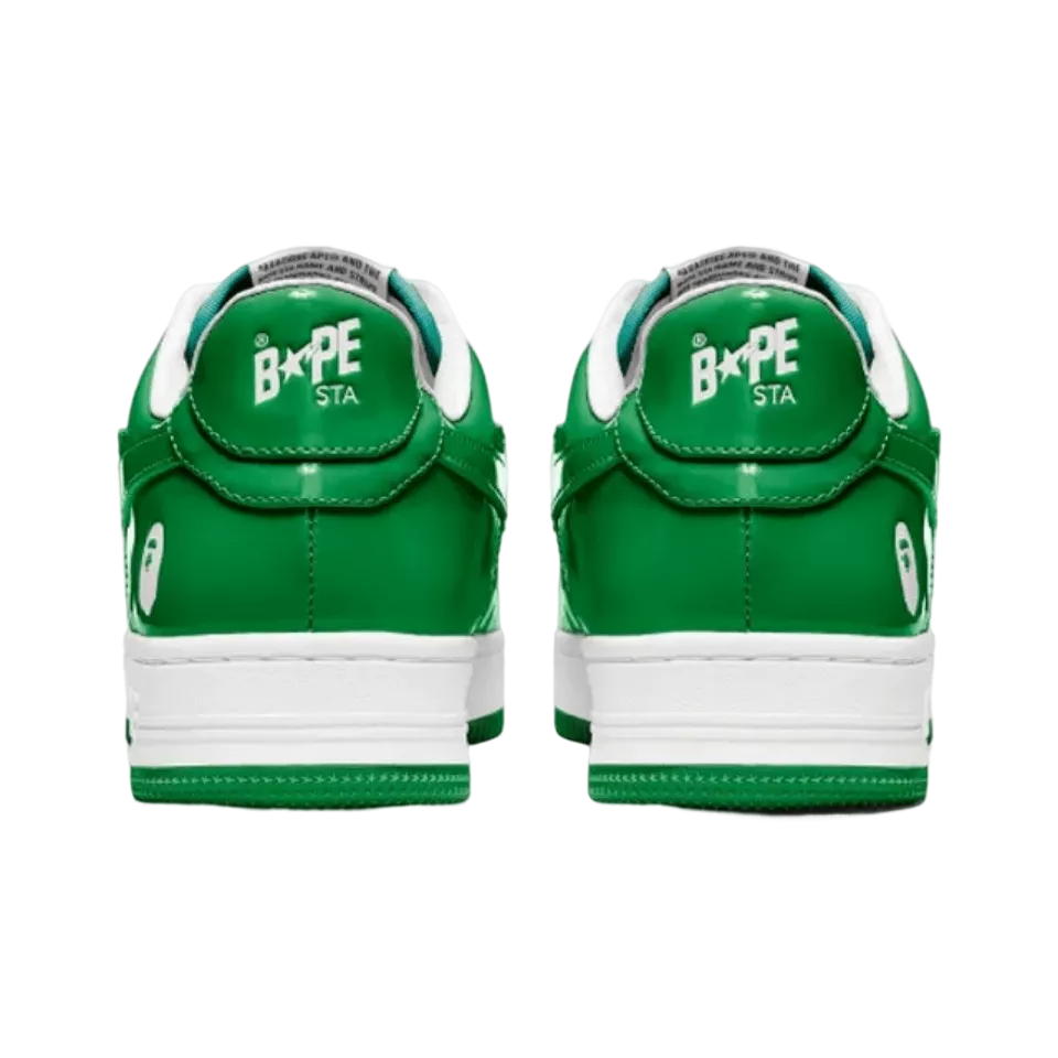 Bape Sta Patent Leather Green White