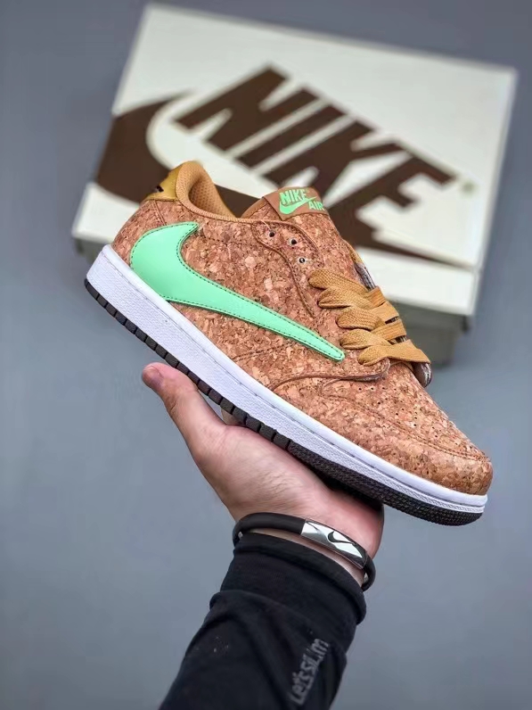 Travis Scott × Air Jordan 1 Low Cork Custom
