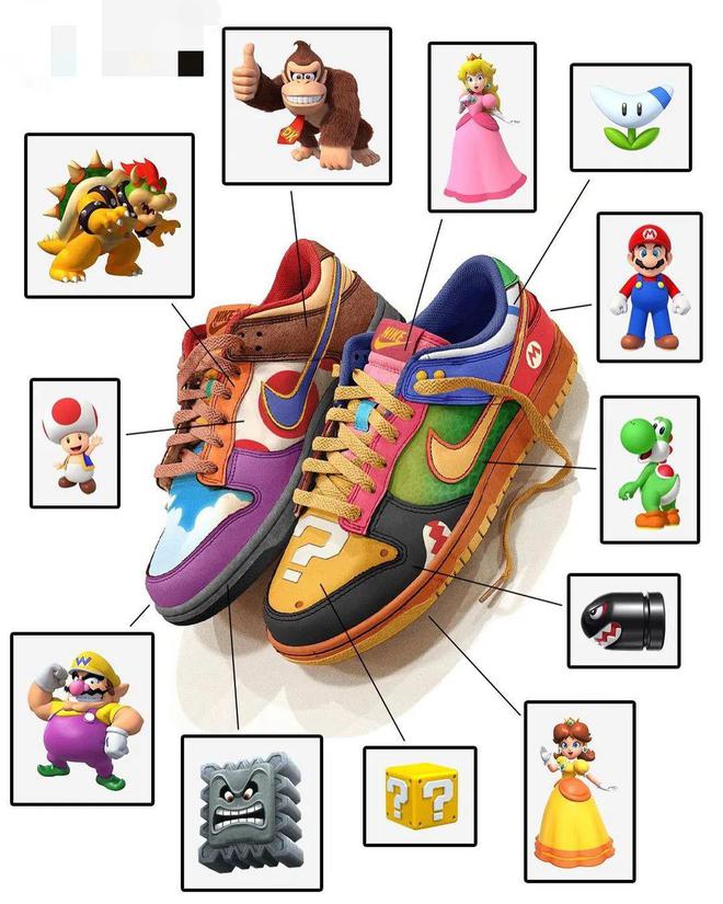 Nike Dunk Low What the Super Mario