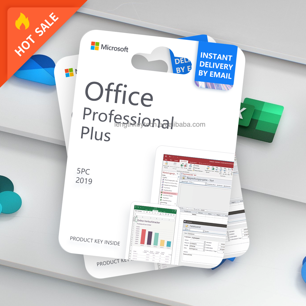 24/7 Online Email Delivery Office 2019 Professional Plus Key (5 PC) Genuine Original License Lifetime