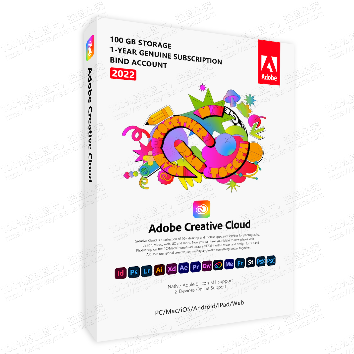 24/7 Online 2022 Adobe Creative Cloud 1 Year Subscription Genuine Original License Key CC All apps