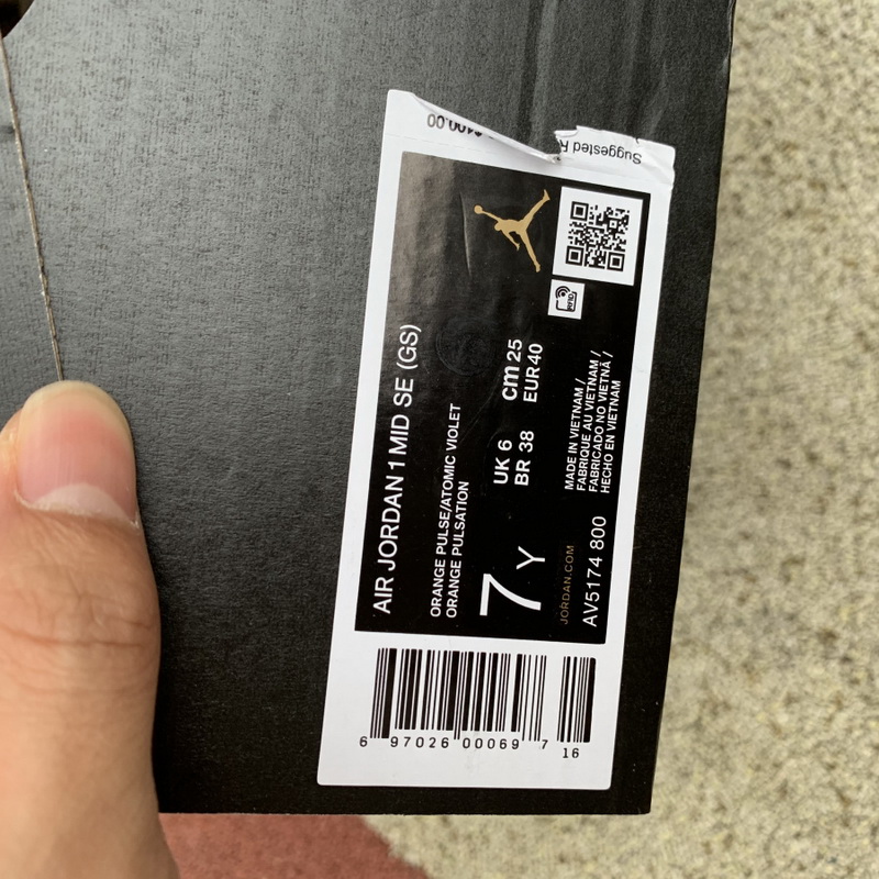 Jordan 1 Mid Paint Splatter Orange Purple