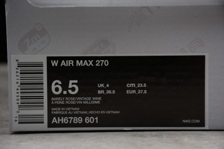 Nike Air Max 270 Barely Rose Pink White Women