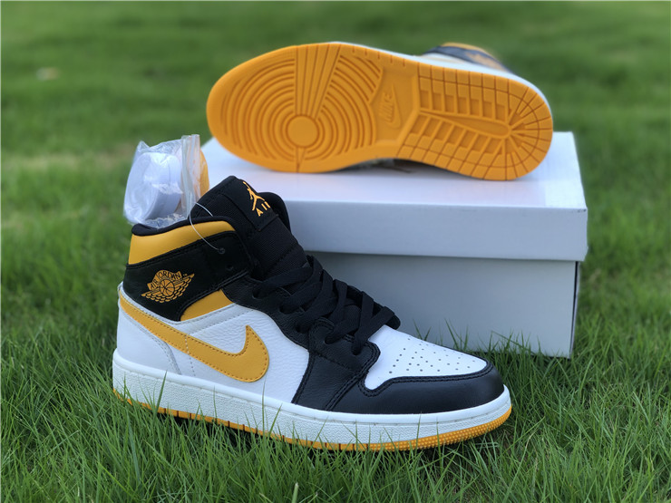 Air Jordan 1 Mid Black Yellow