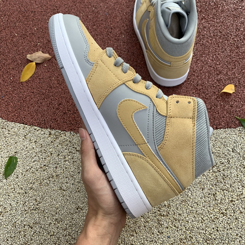 Jordan 1 Mid Mixed Textures Yellow