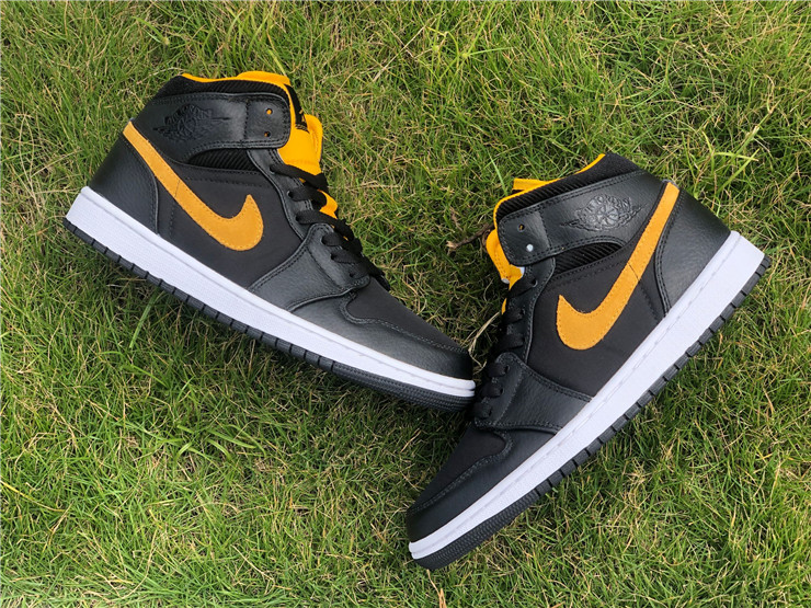 Air Jordan 1 Mid Black Yellow