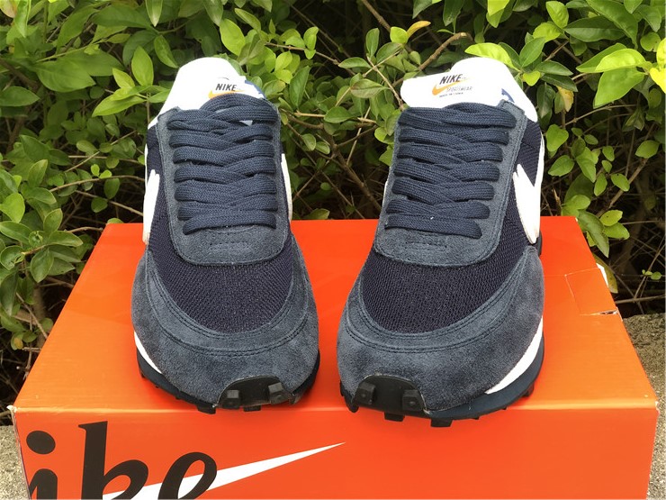 Fragment x Sacai x Nike LD Waffle ''White Navy Blue''